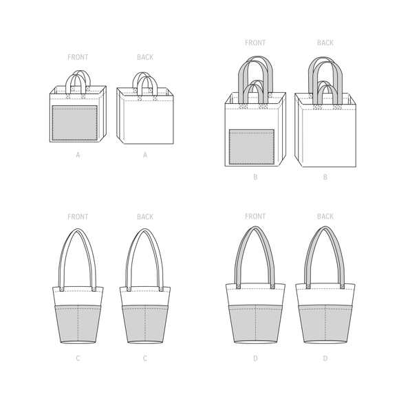Simplicity Sewing Pattern S9517 SHOPPING BAGS