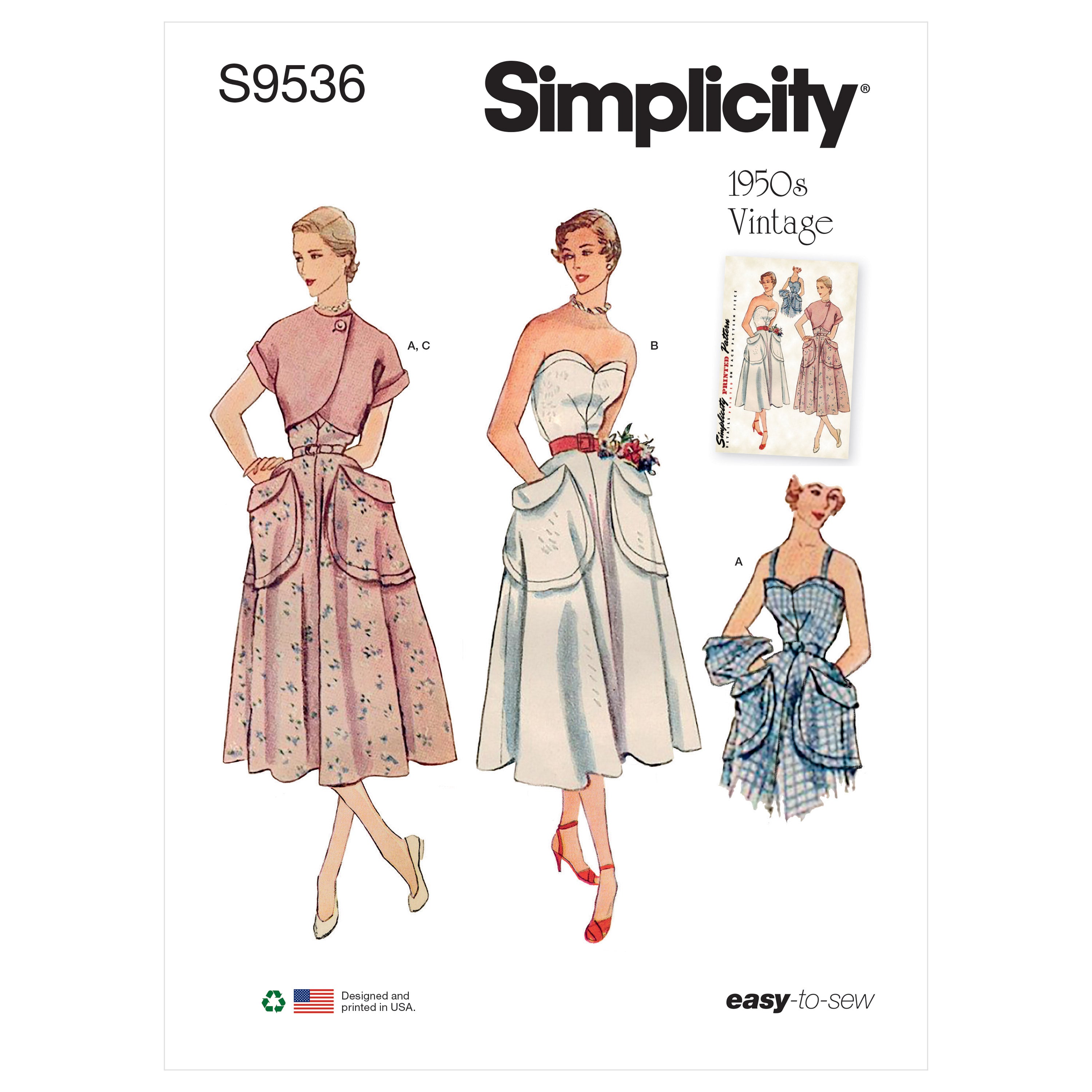 Simplicity Sewing Pattern S9536 MISSES' SUNDRESS AND BOLERO