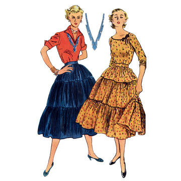 Simplicity Sewing Pattern S9537 MISSES' BLOUSES AND SKIRT - 0