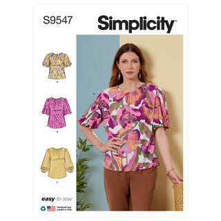 Simplicity Sewing Pattern S9547 MISSES' TOP AND TUNIC