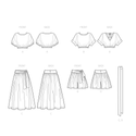 Simplicity Sewing Pattern S9550 MISSES' TOPS, SKIRT AND SHORTS