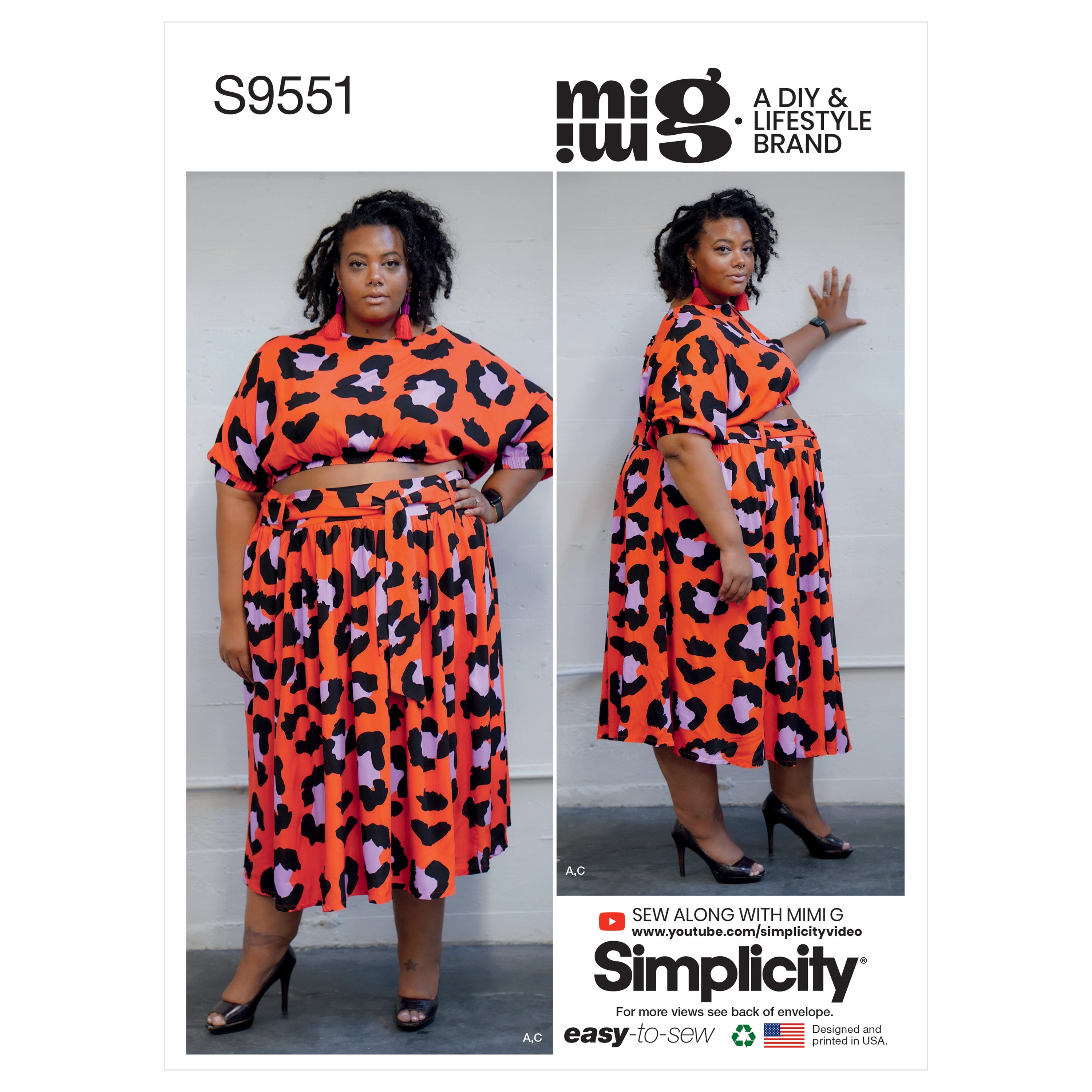 Simplicity Sewing Pattern S9551 WOMEN'S TOPS, SKIRT AND SHORTS