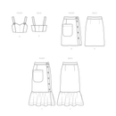 Simplicity Sewing Pattern S9552 MISSES' TOP AND SKIRTS-7
