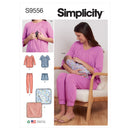 Simplicity Sewing Pattern S9556 MISSES' NURSING TOPS, PANTS, SHORTS AND BLANKET-1