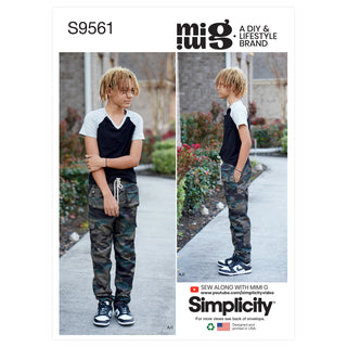 Simplicity Sewing Pattern S9561 BOYS' KNIT TOP AND WOVEN PANTS AND SHORTS