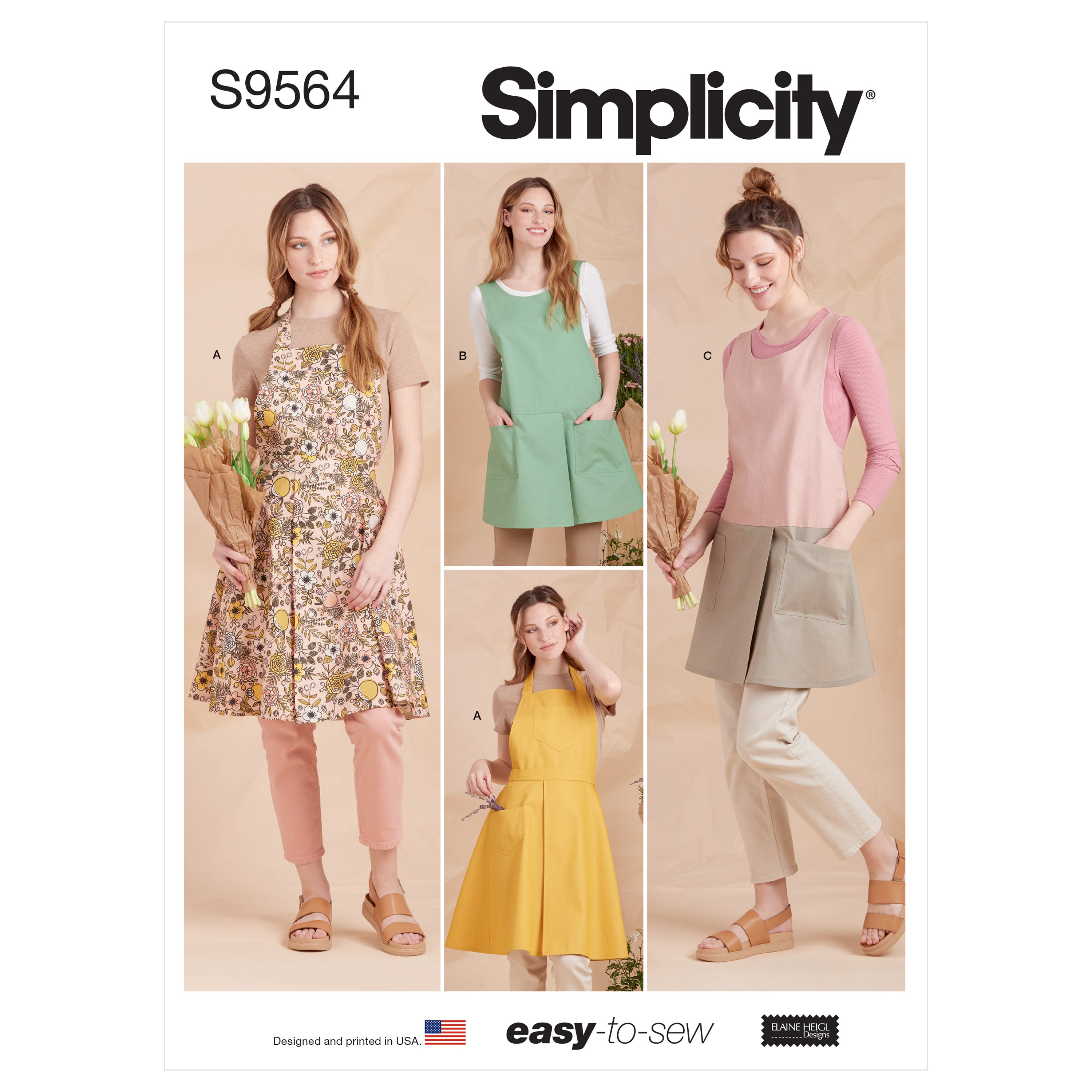 Simplicity Sewing Pattern S9564 MISSES' APRONS