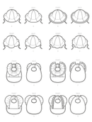 Simplicity Sewing Pattern S9588 BABIES' HATS AND BIBS-7