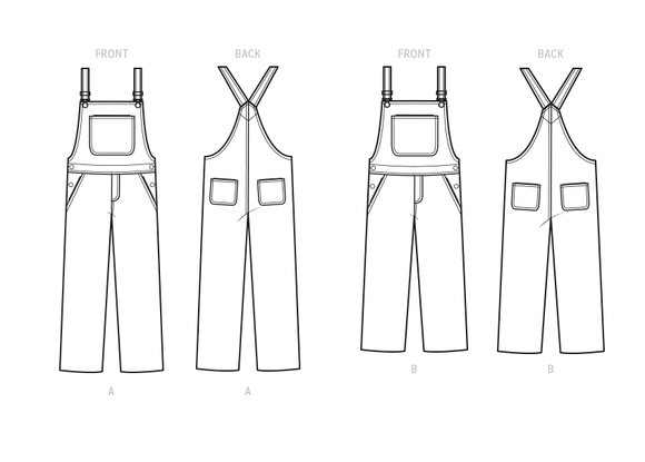 Simplicity Sewing Pattern S9590 MISSES' OVERALLS