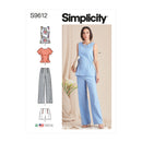 Simplicity Sewing Pattern S9612 MISSES' TOPS, PANTS AND SHORTS-1