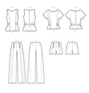 Simplicity Sewing Pattern S9612 MISSES' TOPS, PANTS AND SHORTS-7