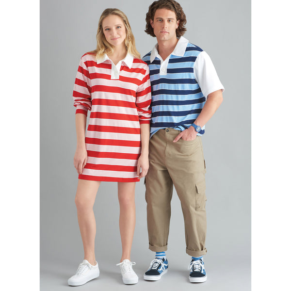 Simplicity Sewing Pattern S9614 TEENS', MISSES' AND MEN'S SHIRTS