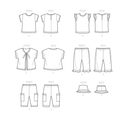 Simplicity Sewing Pattern S9616 BABIES' TEE-SHIRTS, JACKET, PANTS AND HAT-7