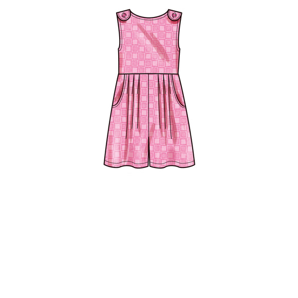 Simplicity Sewing Pattern S9617 CHILDREN'S AND GIRLS' JUMPSUIT, ROMPER AND DRESS