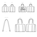 Simplicity Sewing Pattern S9618 TOTE BAG IN THREE SIZES-6