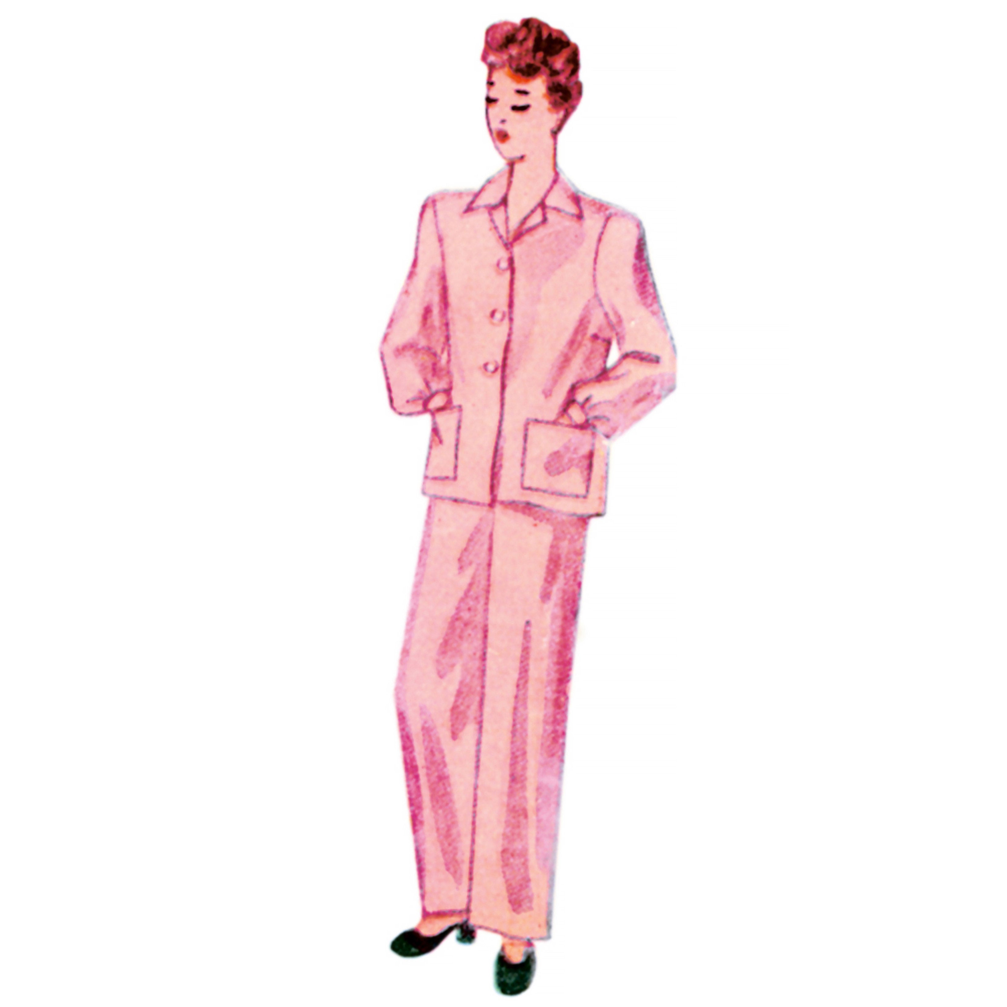 Simplicity Sewing Pattern S9635 MISSES' VINTAGE LOUNGE TOP AND PANTS