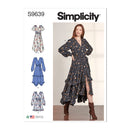 Simplicity Sewing Pattern S9639 MISSES' MIDI WRAP DRESS-1