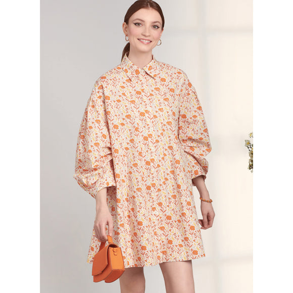Simplicity Sewing Pattern S9641 MISSES' BUTTON DOWN DRESS