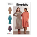 Simplicity Sewing Pattern S9644 MISSES' AND WOMEN'S KNIT DRESS IN THREE LENGTHS-1