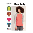 Simplicity Sewing Pattern S9645 MISSES' KNIT TOPS-1