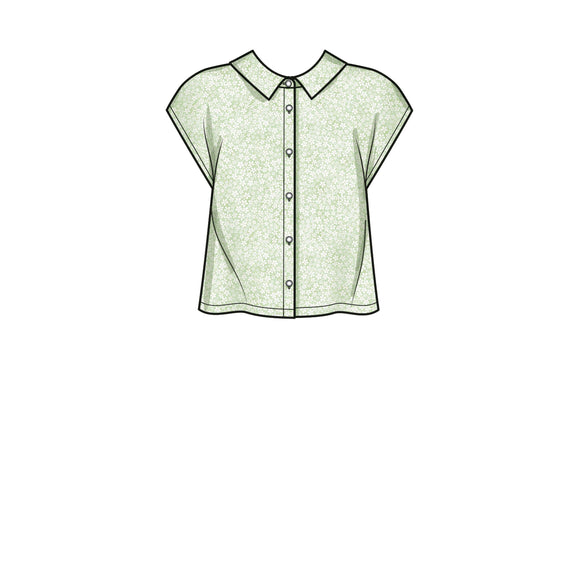 Simplicity Sewing Pattern S9646 MISSES' BUTTON DOWN TOP