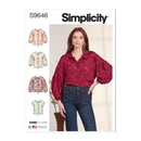 Simplicity Sewing Pattern S9646 MISSES' BUTTON DOWN TOP-1