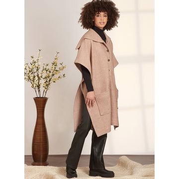 Simplicity Sewing Pattern S9649 MISSES' PONCHOS - 0