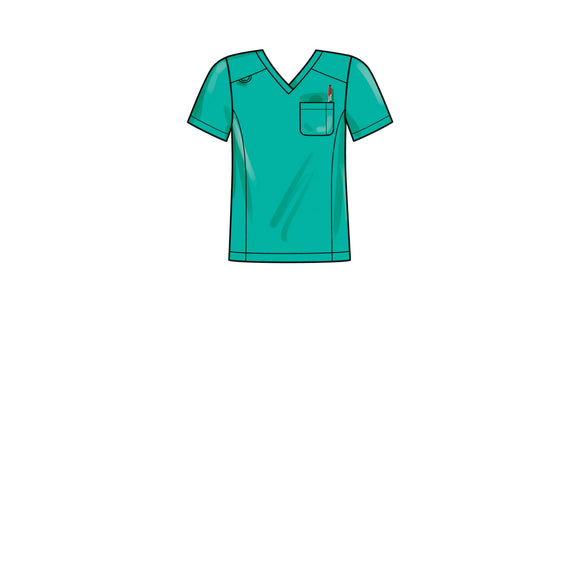 Simplicity Sewing Pattern S9650 UNISEX KNIT SCRUBS