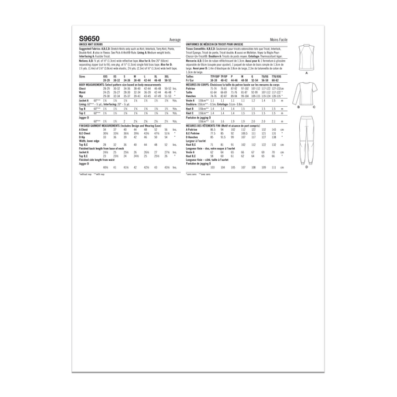 Simplicity Sewing Pattern S9650 UNISEX KNIT SCRUBS