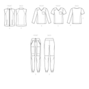 Simplicity Sewing Pattern S9650 UNISEX KNIT SCRUBS-7