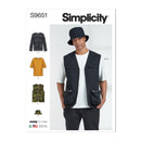 Simplicity Sewing Pattern S9651 MEN'S KNIT TOP, VEST AND HAT-1