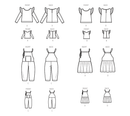 Simplicity Sewing Pattern S9661 CHILDREN'S KNIT TOPS, OVERALLS, AND JUMPER AND DOLL CLOTHES FOR 18" DOLL-8