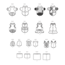 Simplicity Sewing Pattern S9663 PET COATS WITH OPTIONAL HOODS AND COWLS IN SIZES S-M-L AND ADULT COWL-7