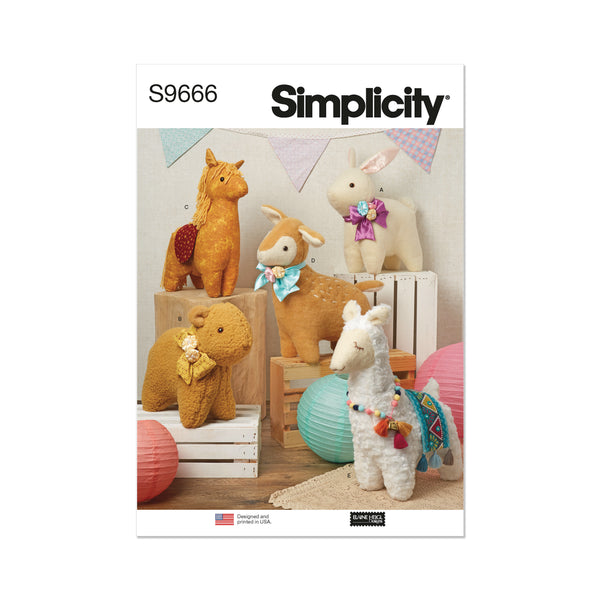 Simplicity Sewing Pattern S9666 PLUSH ANIMALS BY ELAINE HEIGL