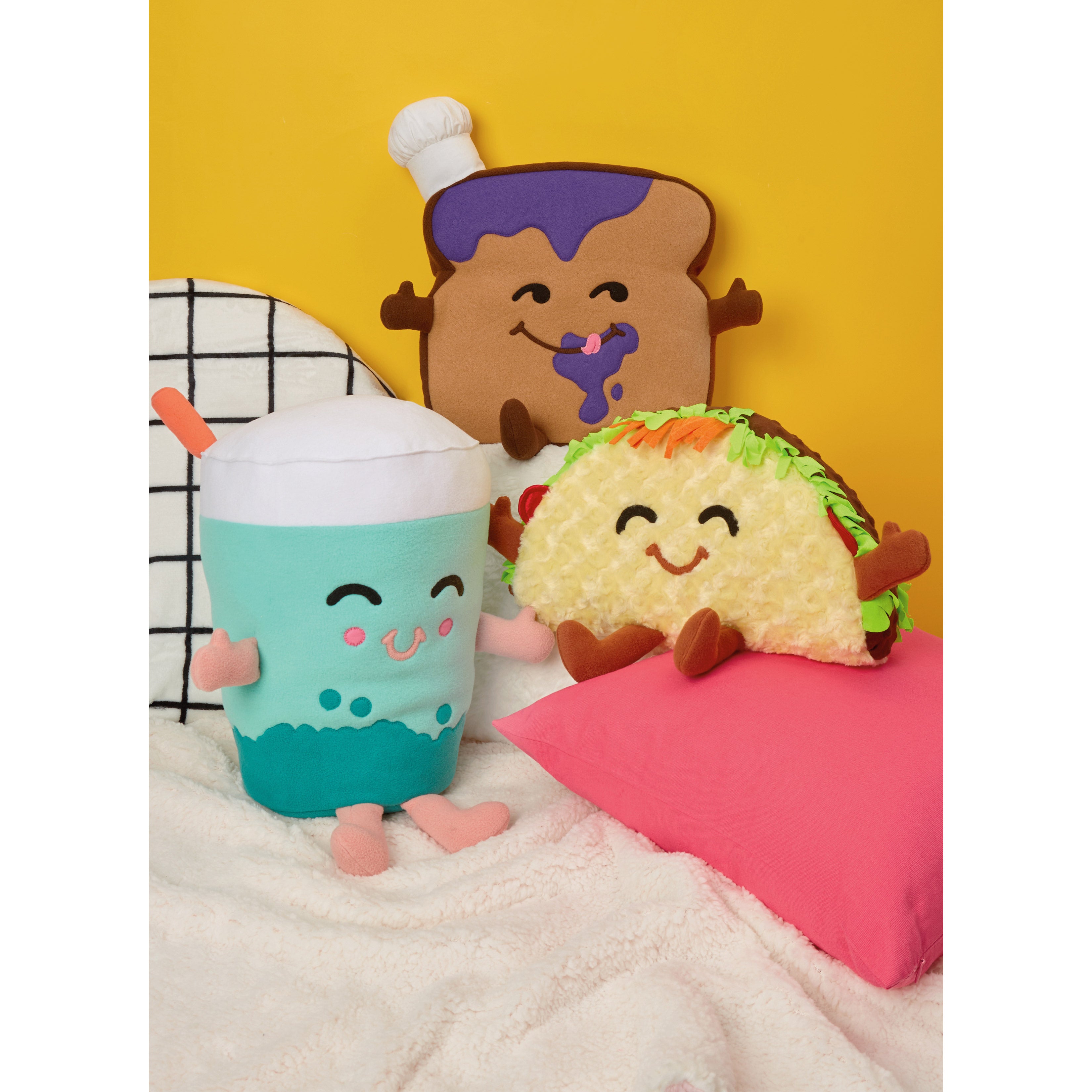 Simplicity Sewing Pattern S9667 PLUSH TACO, TOAST AND BUBBLE TEA BY CARLA REISS