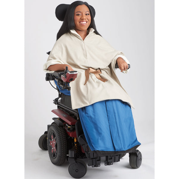 Simplicity Sewing Pattern S9671 PONCHO WITH DETACHABLE HOOD AND WHEELCHAIR BLANKET