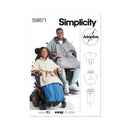 Simplicity Sewing Pattern S9671 PONCHO WITH DETACHABLE HOOD AND WHEELCHAIR BLANKET-6