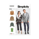Simplicity Sewing Pattern S9692 UNISEX JACKET, VEST, AND BELT-1