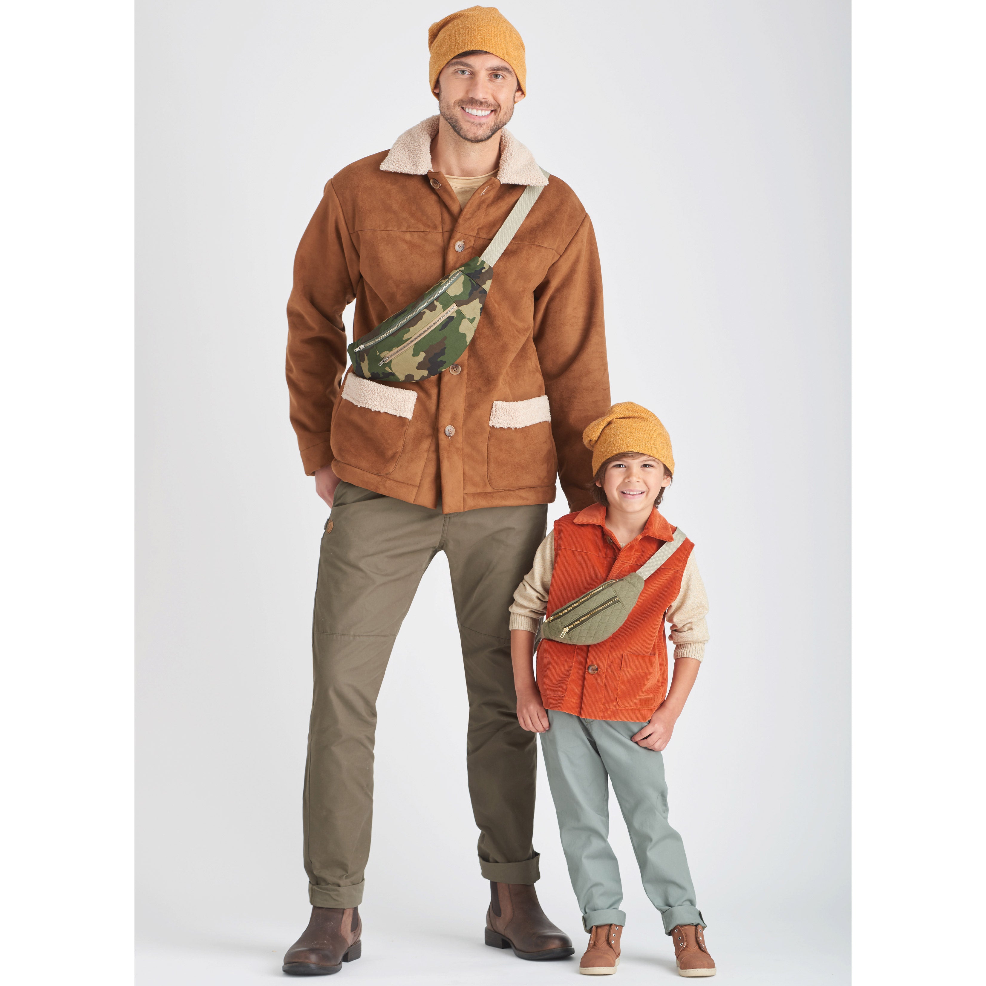 Simplicity Sewing Pattern S9694 BOYS' AND MEN'S JACKET, VEST, HAT AND CROSSBODY BAG