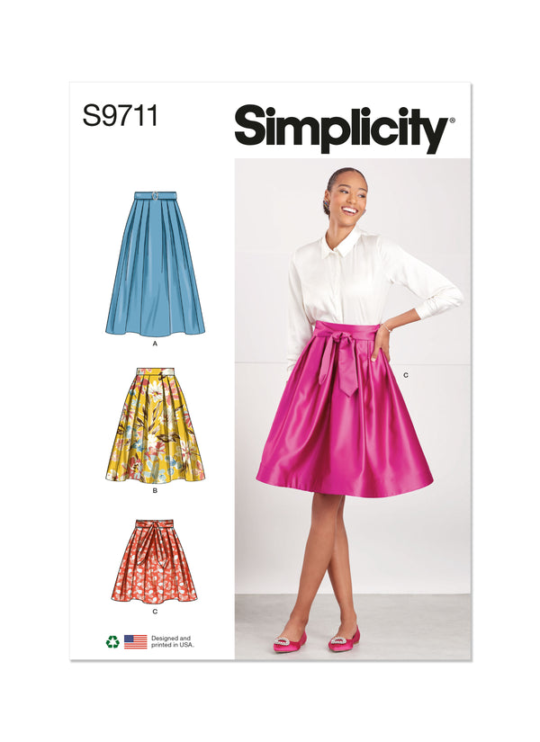 Simplicity Sewing Pattern S9711 MISSES' SKIRTS