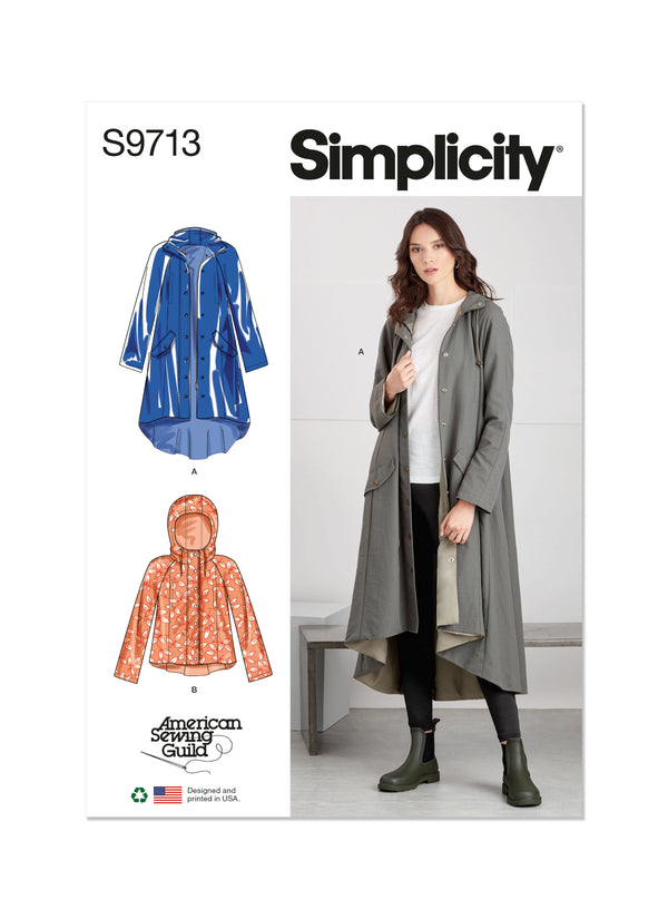 Simplicity Sewing Pattern S9713 MISSES' JACKET IN TWO LENGTHS - DESIGNED FOR AMERICAN SEWING GUILD