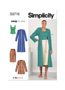Simplicity Sewing Pattern S9716 MISSES' KNIT TOP, CARDIGAN AND SKIRT-1