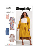 Simplicity Sewing Pattern S9717 WOMEN'S KNIT TOP, CARDIGAN AND SKIRT-1