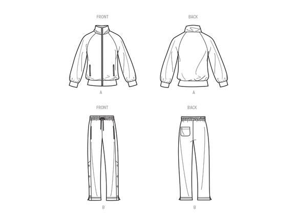 Simplicity Sewing Pattern S9719 BOYS' KNIT JACKET AND PANTS BY MIMI G STYLE