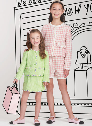 Simplicity Sewing Pattern S9721 CHILDREN'S AND GIRLS' JACKETS, SKIRT AND SHORTS - 0