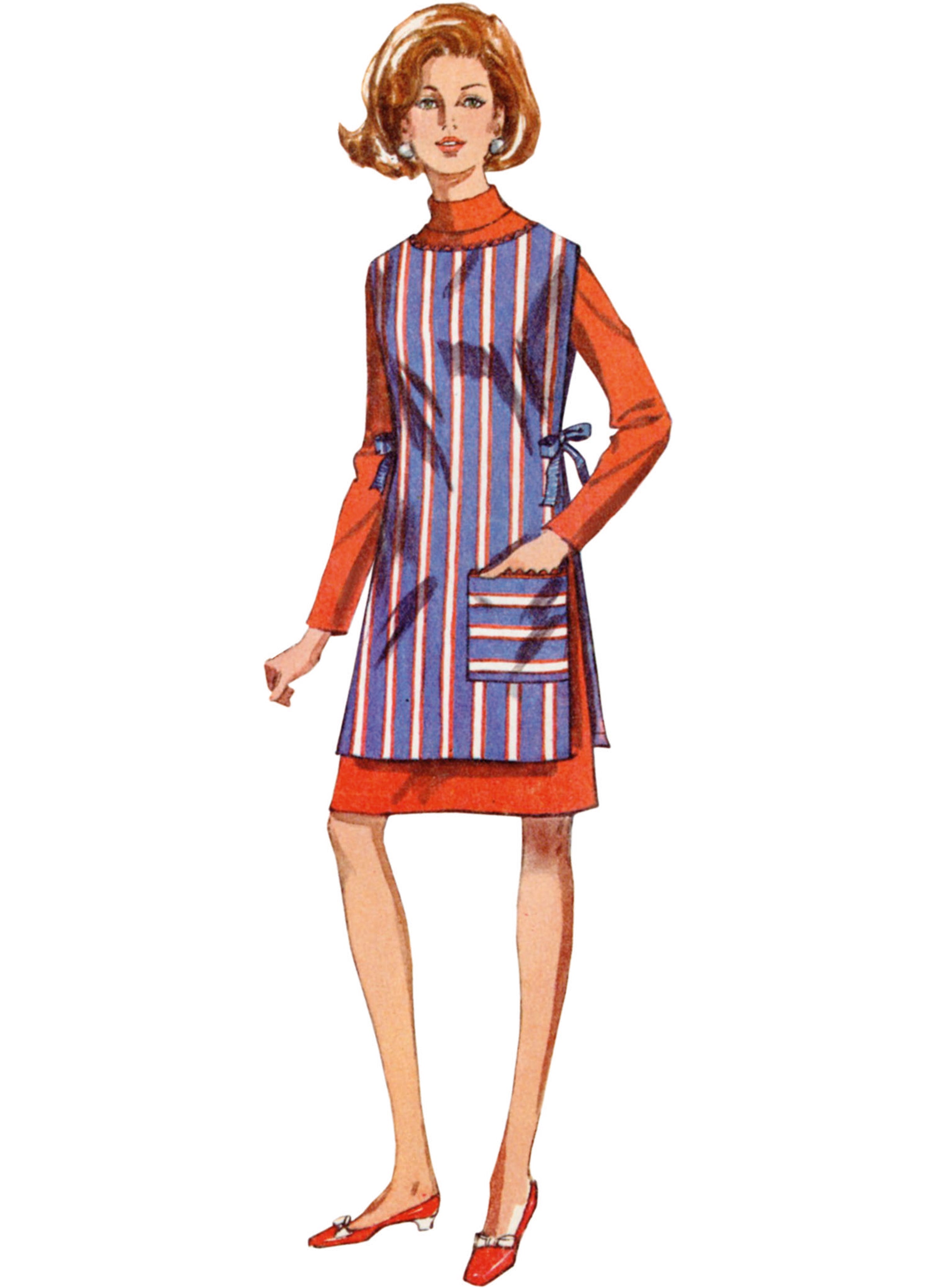 Simplicity Sewing Pattern S9726 MISSES' VINTAGE APRON OR BEACH COVER-UP IN TWO LENGTHS