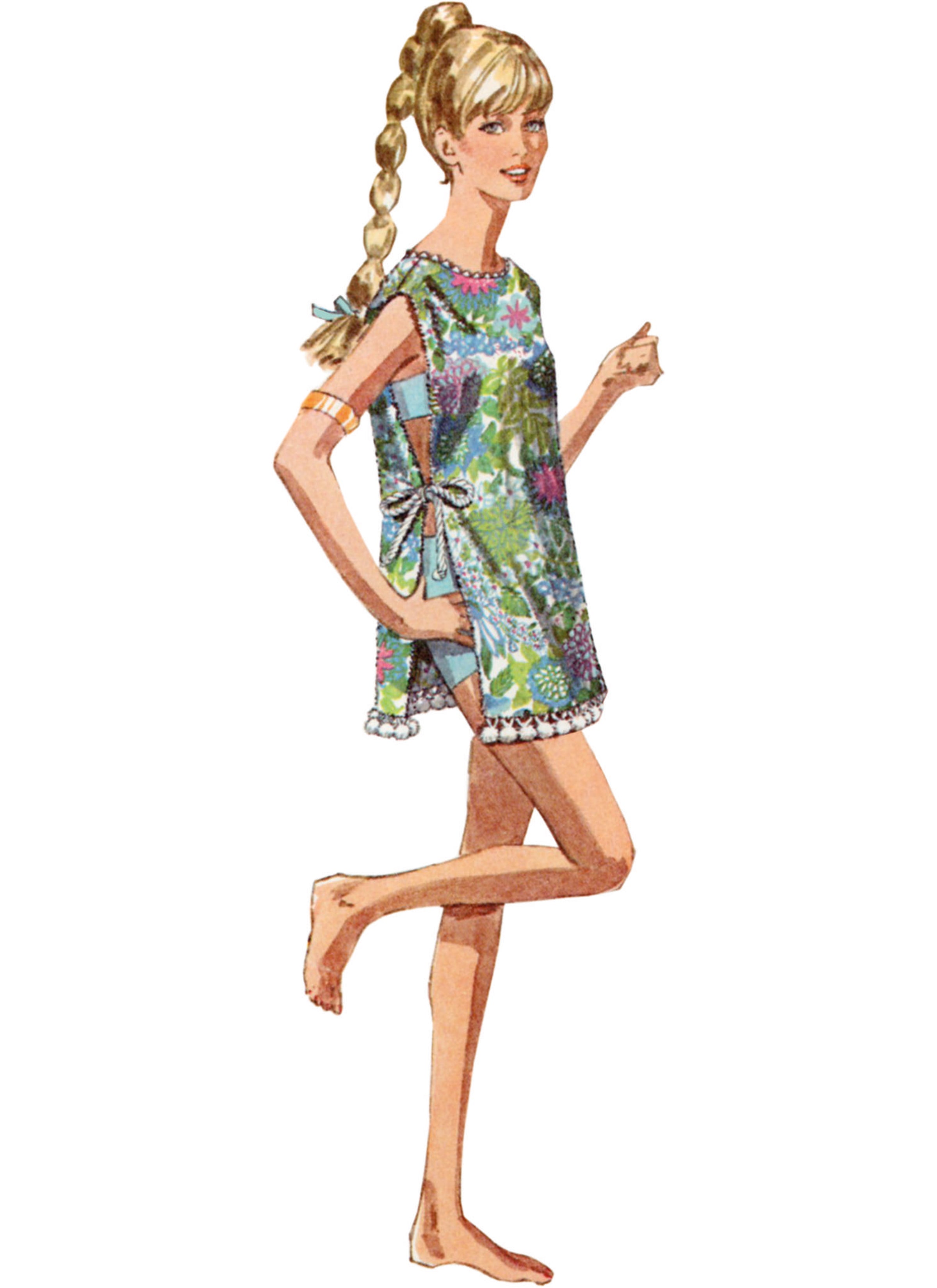 Simplicity Sewing Pattern S9726 MISSES' VINTAGE APRON OR BEACH COVER-UP IN TWO LENGTHS