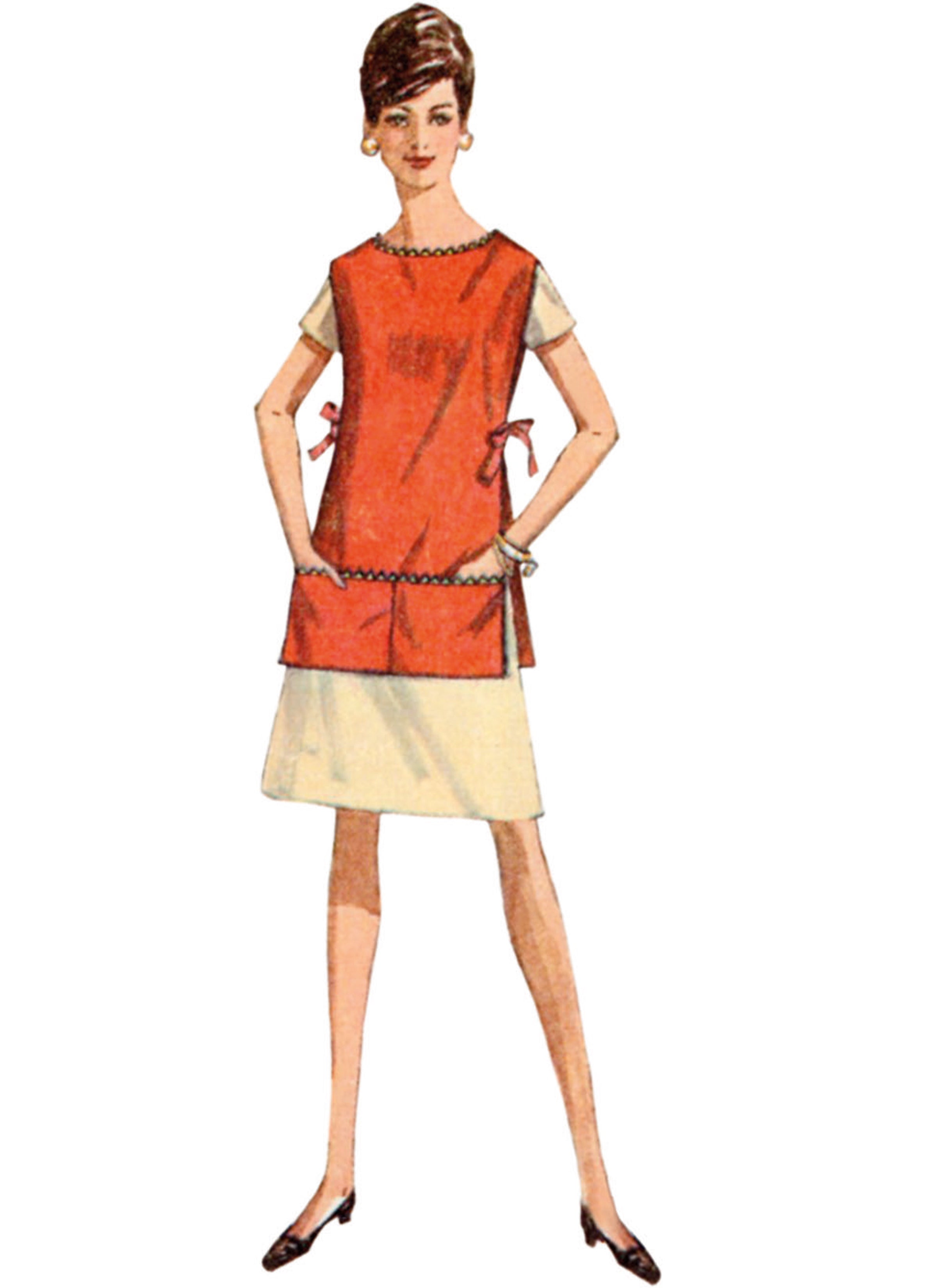 Simplicity Sewing Pattern S9726 MISSES' VINTAGE APRON OR BEACH COVER-UP IN TWO LENGTHS