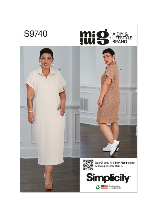 Simplicity Sewing Pattern S9740 MISSES' KNIT DRESS IN TWO LENGTHS BY MIMI G STYLE