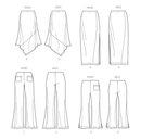 Simplicity Sewing Pattern S9752 WOMEN'S KNIT SKIRTS AND PANTS IN TWO LENGTHS-9