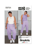 Simplicity Sewing Pattern S9754 MISSES' TOPS AND CARGO PANTS BY MIMI G STYLE